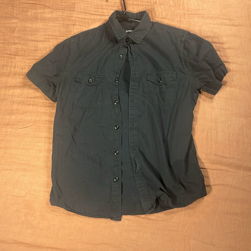 Express button up short sleeve